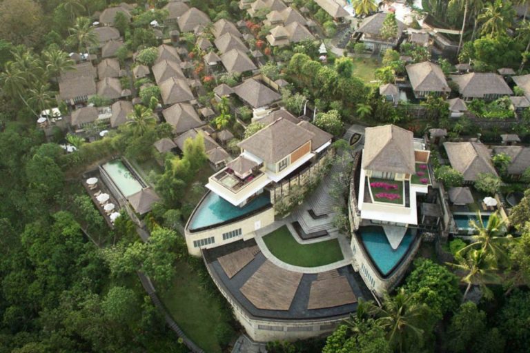 Kamandalu Ubud aerial view
