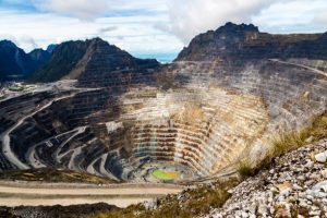 Open pit gold mine on Papua Indonesia