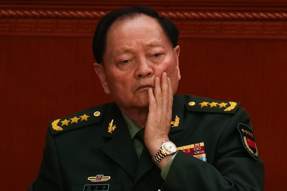 Jenderal Zhang Youxia wakil ketua Komisi Militer Pusat Tiongkok menghadiri sesi pembukaan Kongres Rakyat Nasional NPC di Balai Besar Rakyat di Beijing Tiongkok Rabu 5 Maret 2025 Foto APNg Han Guan Arsip