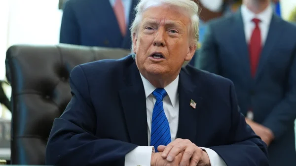 Presiden Donald Trump berbicara selama acara di Ruang Oval Gedung Putih Jumat 30 Januari 2026 di Washington AP PhotoEvan Vucci