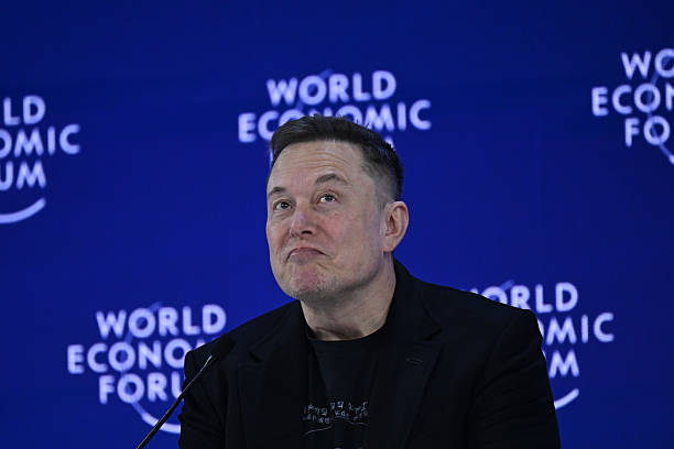DAVOS SWISS   22 Januari Pengusaha Elon Musk menyampaikan pidato selama Pertemuan Tahunan Forum Ekonomi Dunia di Davos Swiss pada 22 Januari 2026 Foto oleh Harun OzalpAnadolu via Getty Images