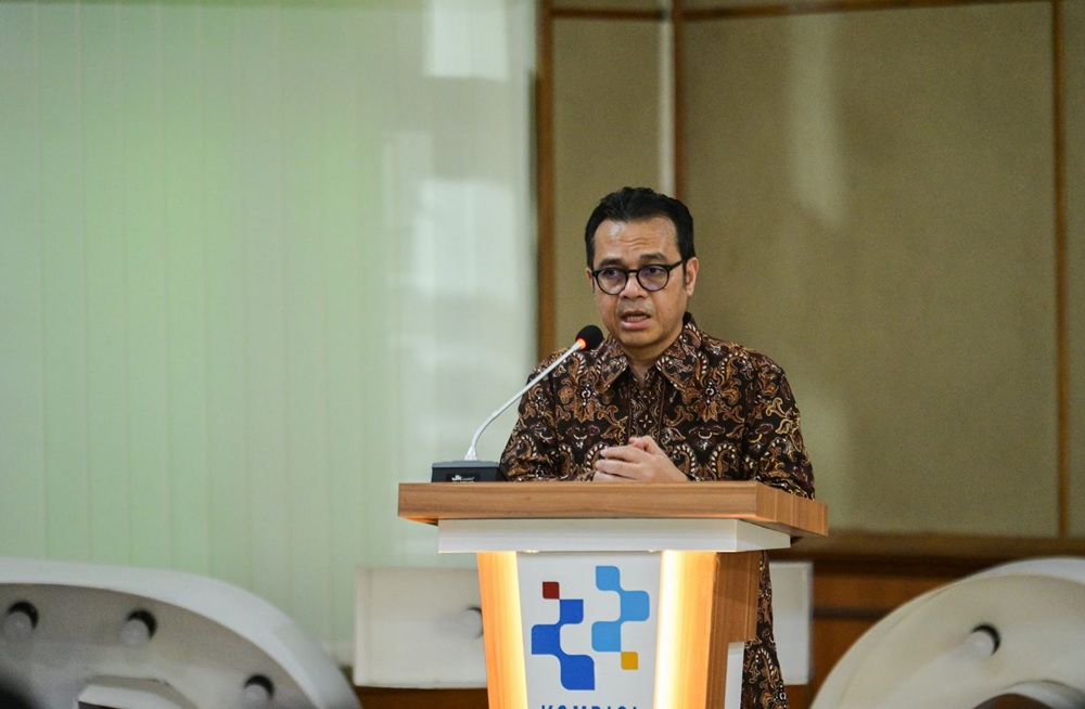  Wamenkomdigi Nezar Patria memberikan keynote speech dalam acara Workshop Cybersecurity di BPSDMP Komdigi Yogyakarta Bantul DI Yogyakarta Sabtu 31012026 Foto AnharKomdigi