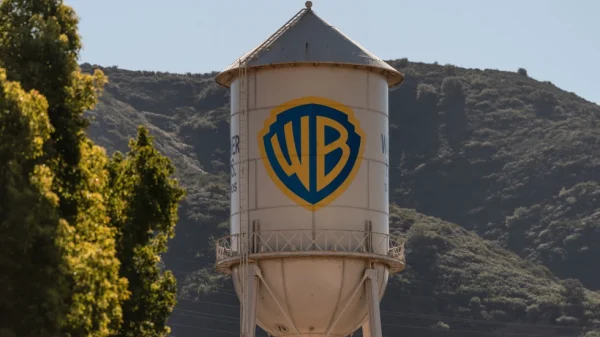 Menara air Warner Bros terlihat di Warner Bros Studios di Burbank California 5 Desember 2025 AP PhotoJae C Hong File