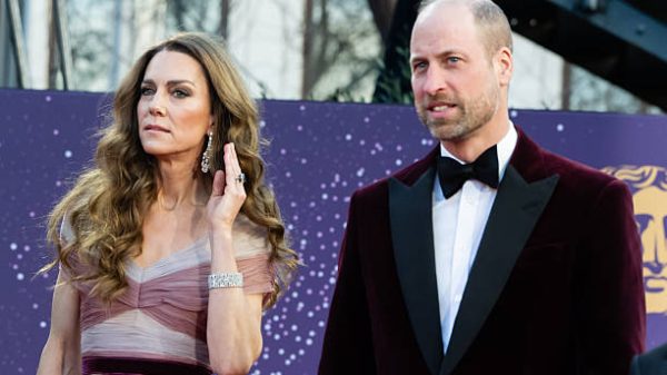 LONDON INGGRIS   22 Februari Pangeran William Pangeran Wales dan Catherine Putri Wales menghadiri Penghargaan Film EE BAFTA 2026 di Royal Festival Hall pada 22 Februari 2026 di London Inggris Foto oleh Samir HusseinWireImage