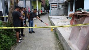 Foto Polisi menunjukkan lokasi pemacokan yang menyebakan anggota Satpol PP Kebumen meninggal Dok Polres Kebumen