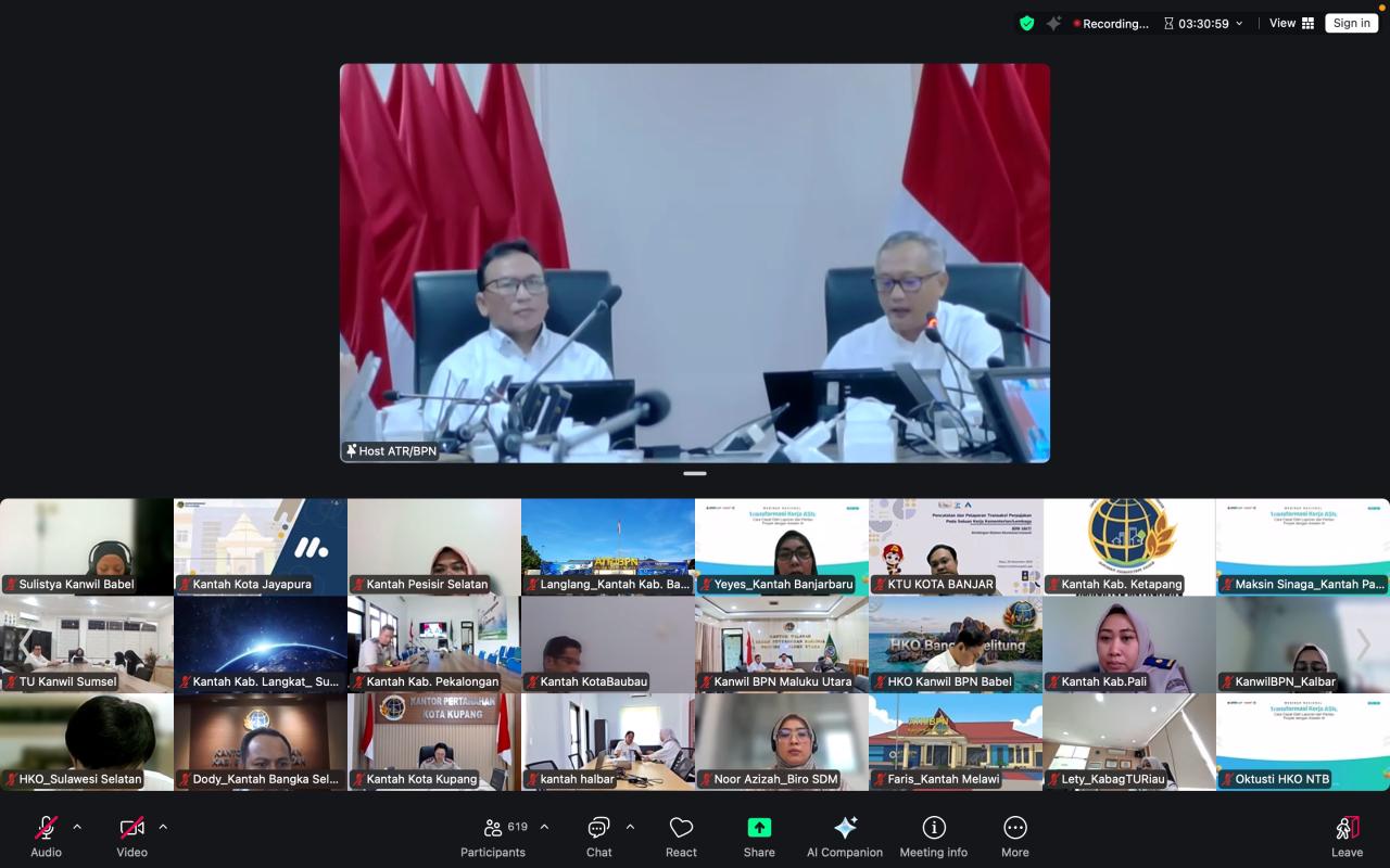  Kementerian Agraria dan Tata RuangBadan Pertanahan Nasional ATRBPN tengah mengembangkan aplikasi Dashboard Sumber Daya Manusia SDM guna mendukung proses mutasi dan promosi pegawai agar lebih efektif dan efisien Foto Humas Kementerian ATRBPN
