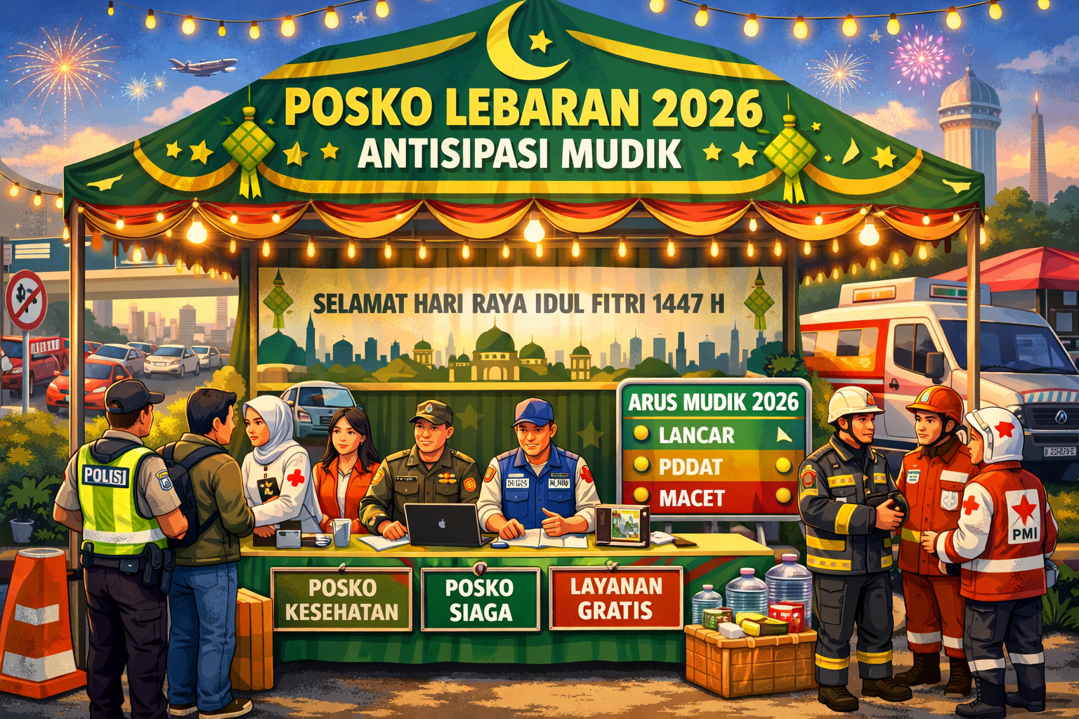 Posko Antisipasi Bencana Lebaran 2026 Ilustrasi