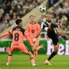 Newcastles Brazilian forward 07 Joelinton R kicks the ball during the UEFA Champions League first round football match between Newcastle United FC and FC Barcelona at St James Park in Newcastle on September 18 2025 Photo by Oli SCARFF  AFP via Getty Images