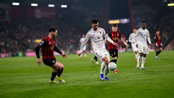 BOURNEMOUTH INGGRIS   20 Maret 2026 Bruno Fernandes dari Manchester United mengontrol bola selama pertandingan Liga Premier antara Bournemouth dan Manchester United di Stadion Vitality di Bournemouth Inggris Foto oleh Ash DonelonManchester United via Getty Images