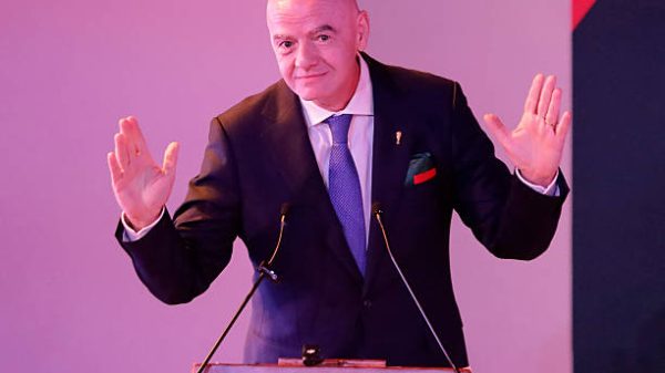 Presiden FIFA Gianni Infantino menghadiri pembukaan pameran Epic Album di Museum Yancuic di Iztapalapa Mexico City pada 28 Maret 2026 Foto oleh Gerardo VieyraNurPhoto via Getty Images