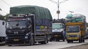 Foto: Truk sumbu 3 (ANTARA FOTO/Dedi Suwidiantoro)