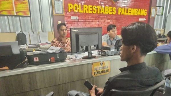 Foto Korban Bio saat melapor ke Polrestabes Palembang Dok Istimewa