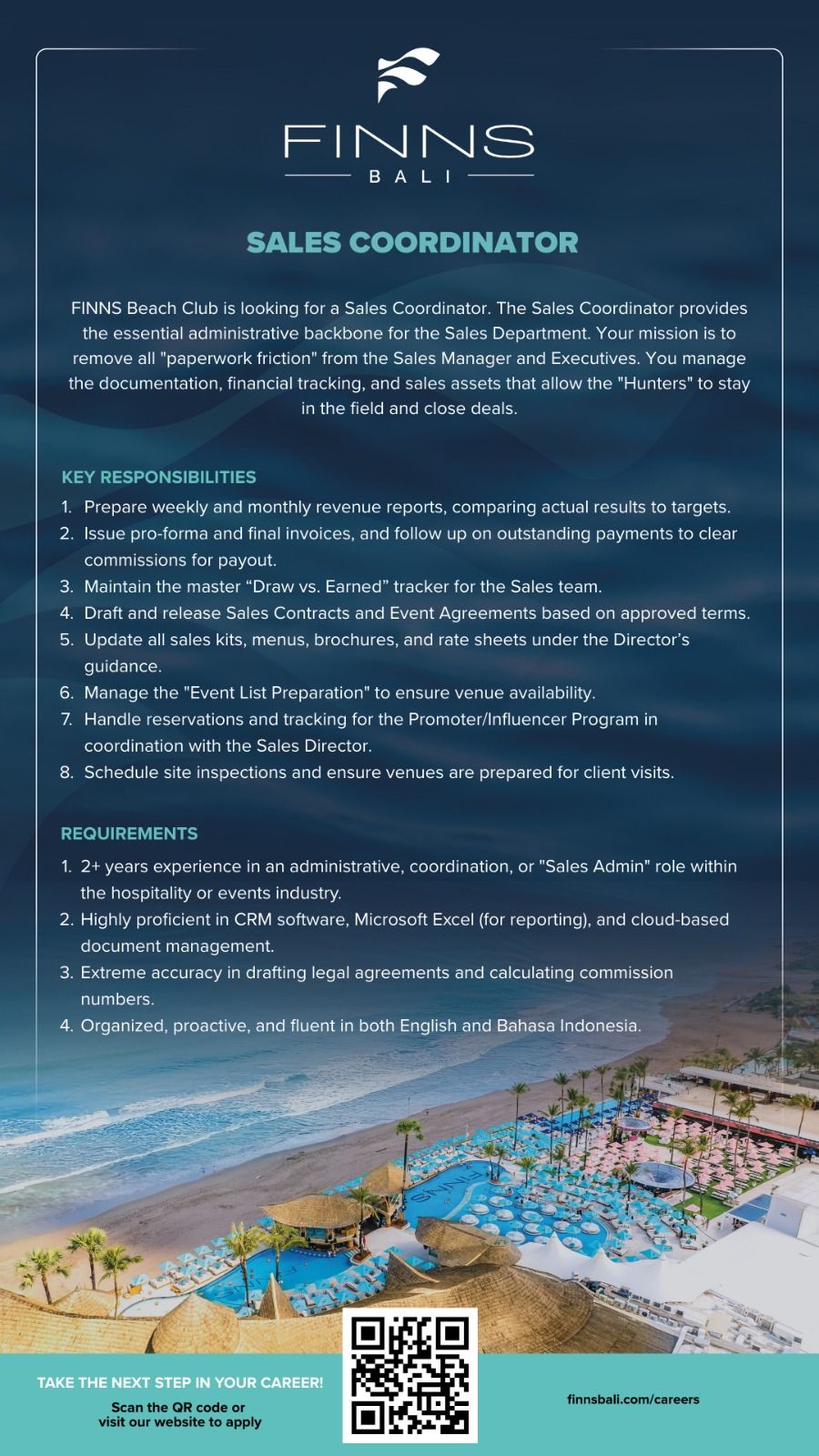 Lowongan Kerja FINNS Beach Club Bali