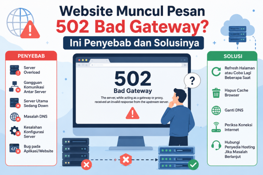 Website Muncul Pesan 502 Bad Gateway? Ini Penyebab Dan Solusinya