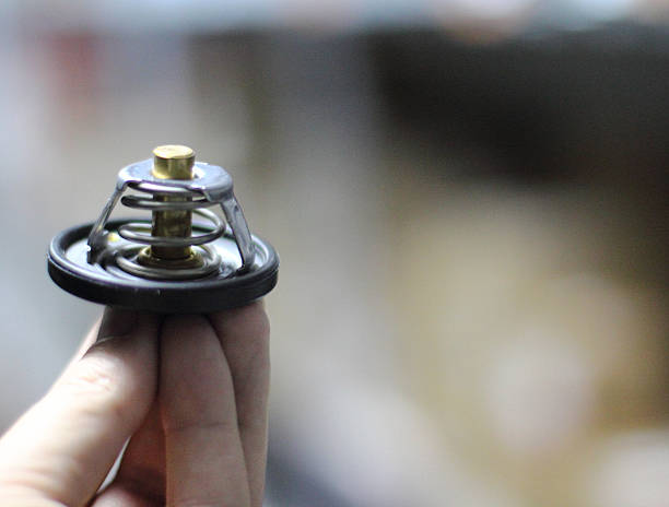 Used car thermostat at warehouse, concept and ideas