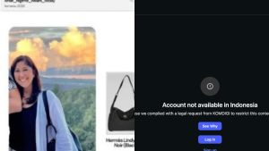 Akun instagram cabinet couture diblokir oleh Komdigi
